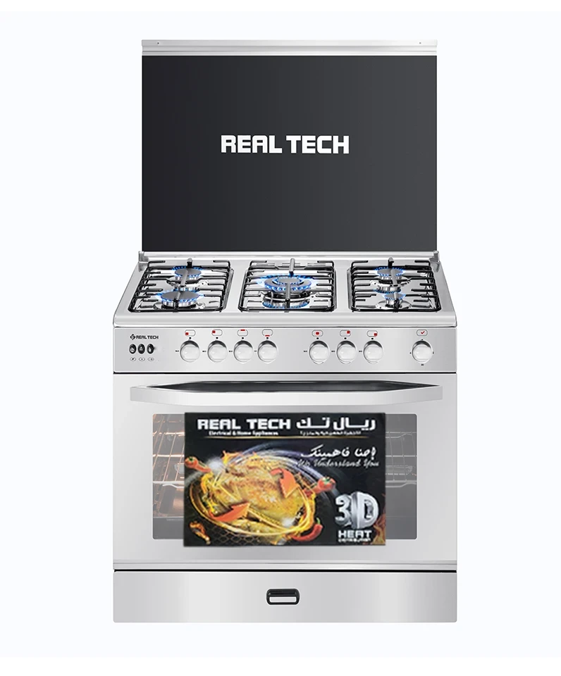 فرن غاز ريال تك  60×80 استيل 100% مواصفات كاملة – موديل 908 - صورة المنتج 3