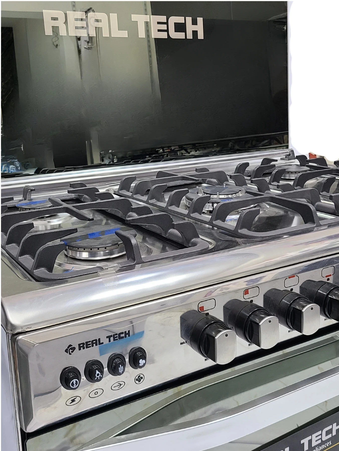 فرن غاز ريال تك 60×90 مدرع استيل 100% مواصفات كاملة – موديل 906 - صورة المنتج 3