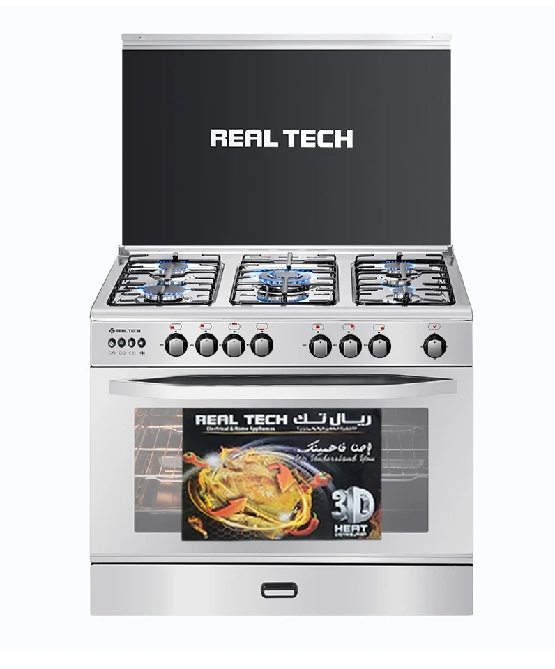 فرن غاز ريال تك 60×90 استيل 100% مواصفات كاملة – موديل 912 - صورة المنتج 3