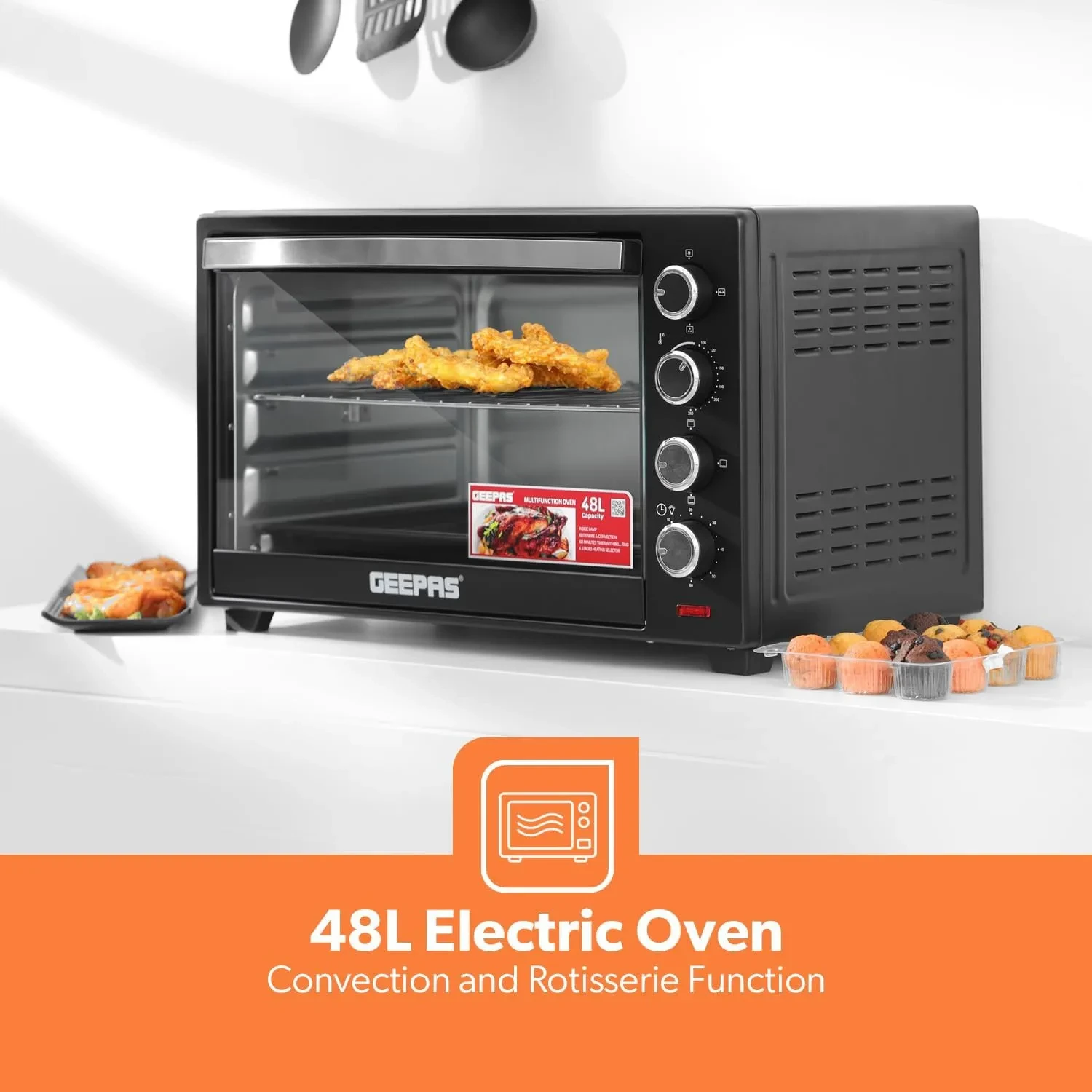 فرن كهربائي جيباس  سعة 48 لتر موديل : GO4451N - صورة المنتج 4