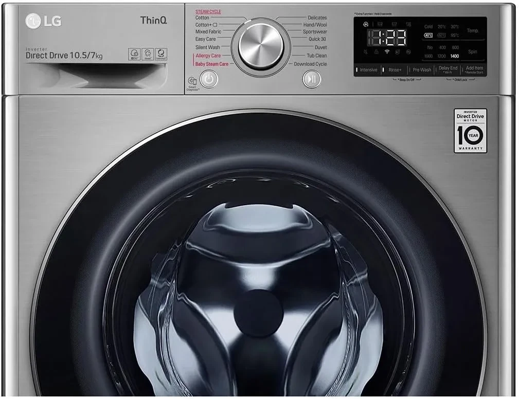 غسالة ملابس LG أوتوماتيكية – سعة 10 كجم – موديل F4V5RYP2T - صورة المنتج 10