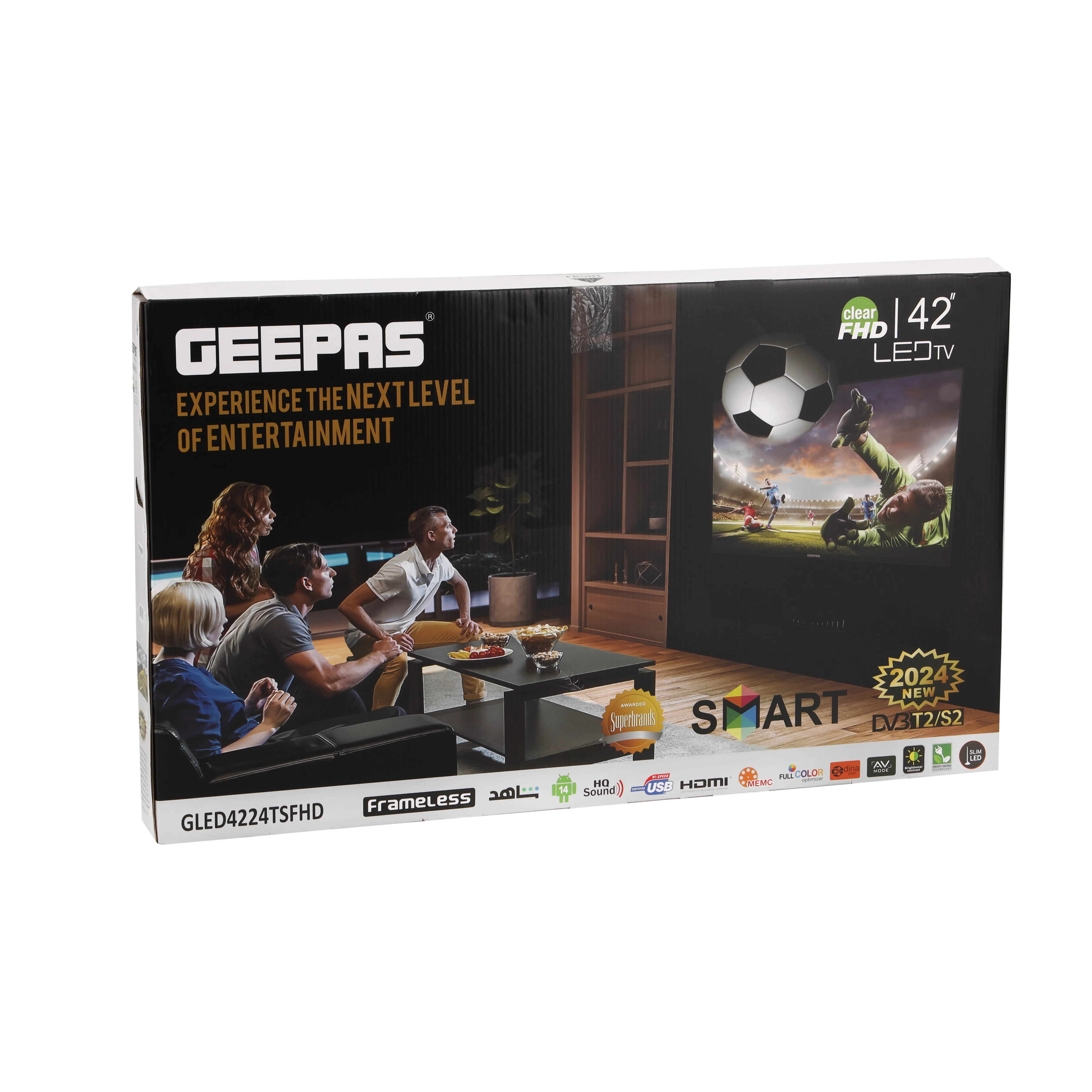 شاشة جيباس مقاس 42بوصة سمارت  موديل GLED4224TSFHD - صورة المنتج 4