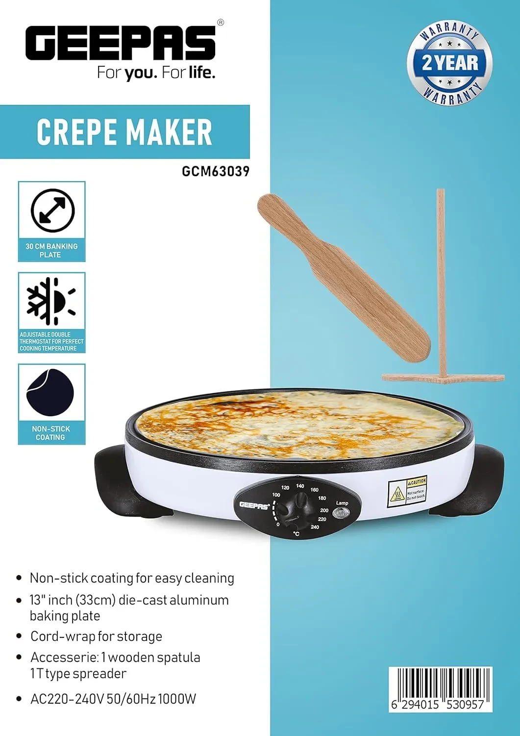 صانعة الكريب خبز جيباس:GCM63039 - صورة المنتج 6