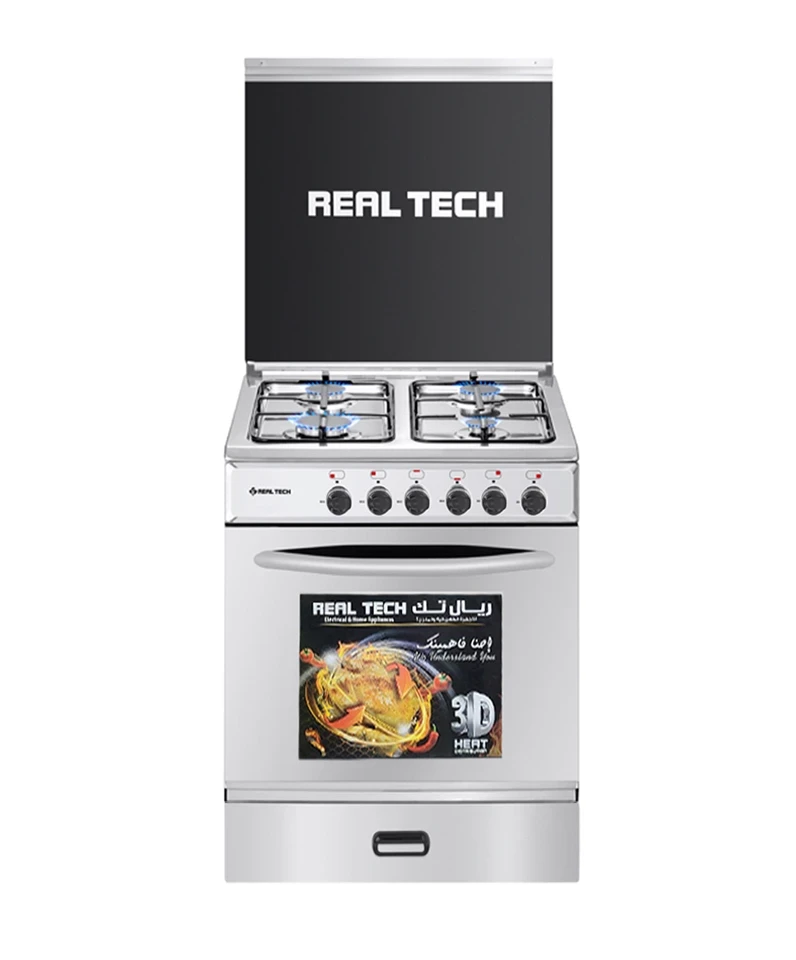 فرن غاز ريال تك 55x55 استيل 80%  موديل : 914 - صورة المنتج 4