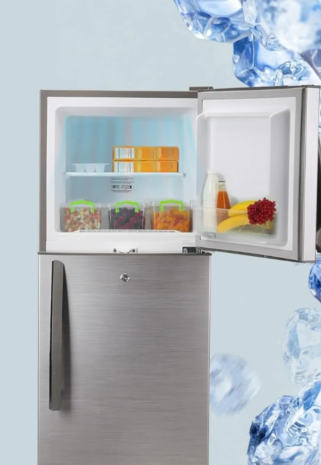 ثلاجة جيباس وقافي بابين ثلج سعة 200 لتر موديل GRF2209SXE - صورة المنتج 9