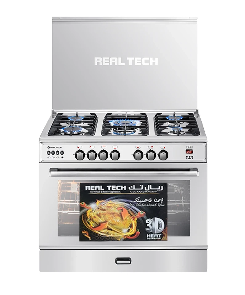 Hover image for فرن غاز ريال تك 60×90 مدرع استيل 100% مواصفات كاملة – موديل 906