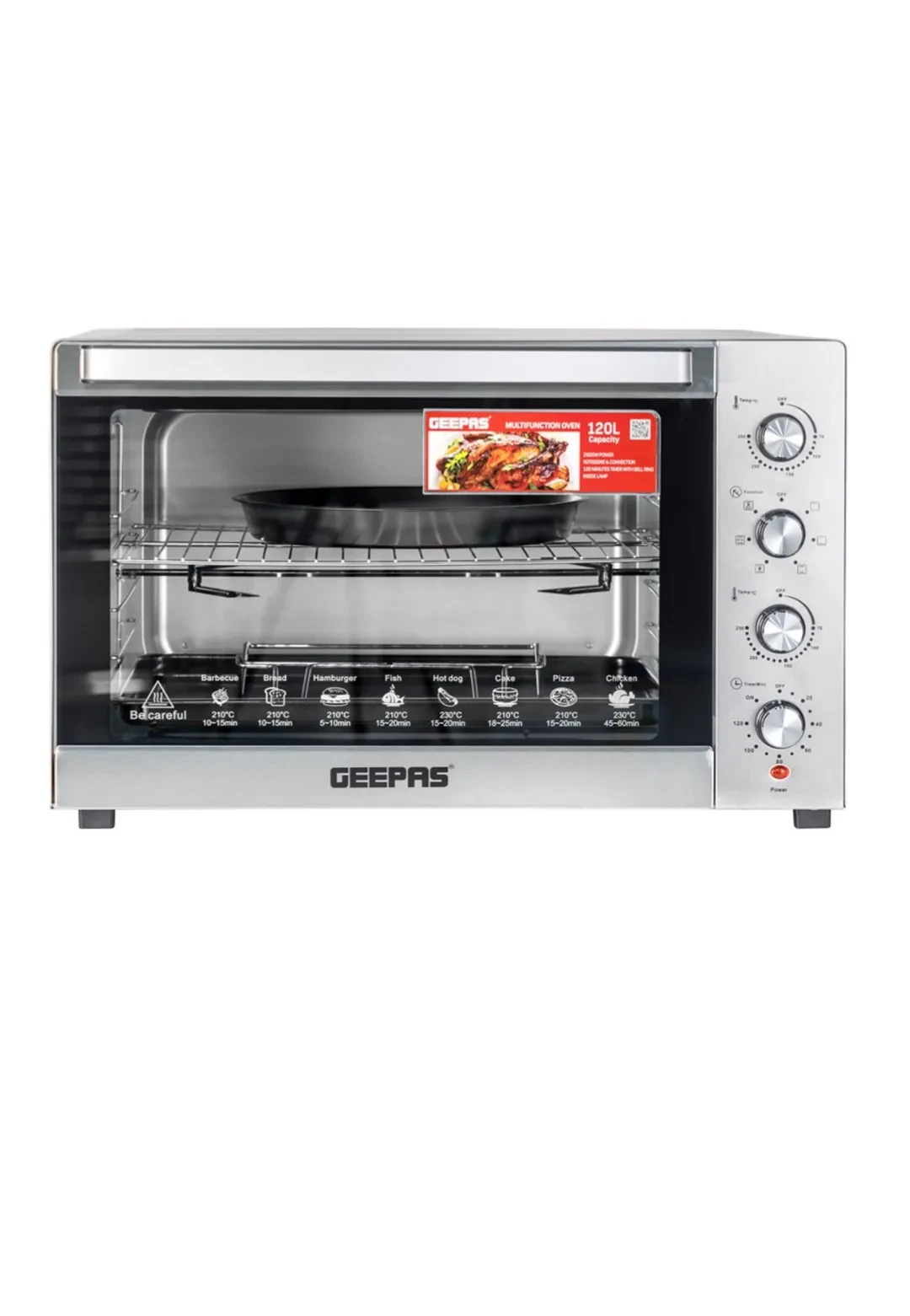 فرن كهربائي جيباس سعة 120 لتر موديل : GO34057 - صورة المنتج 5