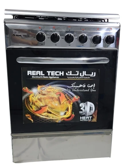 فرن غاز ريال تك 55x55 استيل 80%  موديل : 914 - صورة المنتج 10