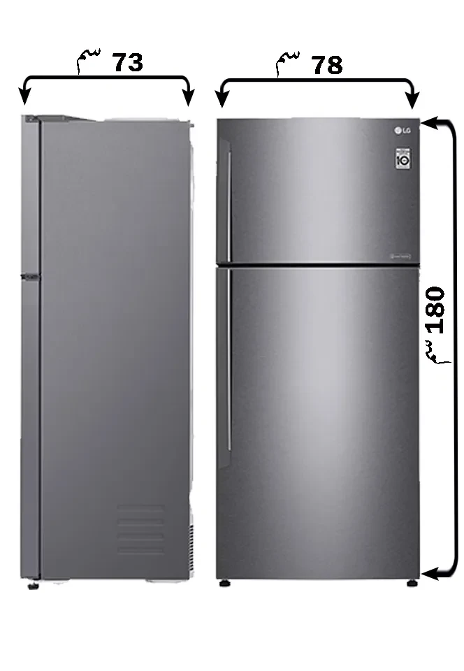 ثلاجة ال جي - سعة ( 508 لتر ) - نظام أنفرتر  موديل : GN-C752HQCL - صورة المنتج 5