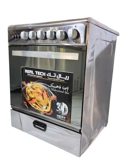 فرن غاز ريال تك 60×60 مدرع استيل 100% مواصفات كاملة – موديل 909 - صورة المنتج 7